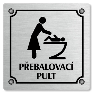 Přebalovací pult, 100x100mm, stříbrná, Kansas